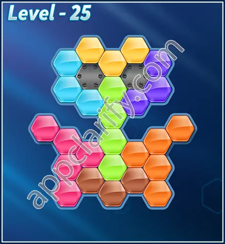 Block! Hexa Puzzle Rotate 7 Holic Level 25 Solution