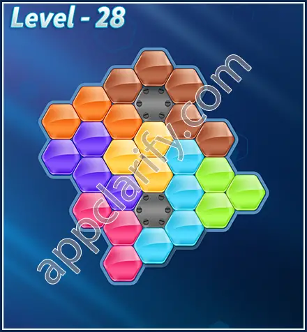 Block! Hexa Puzzle Rotate 7 Holic Level 28 Solution