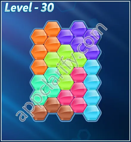 Block! Hexa Puzzle Rotate 7 Holic Level 30 Solution