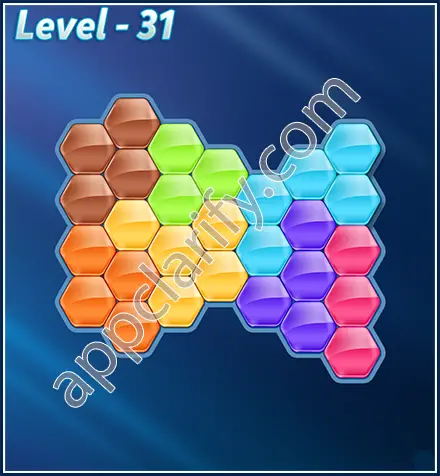 Block! Hexa Puzzle Rotate 7 Holic Level 31 Solution