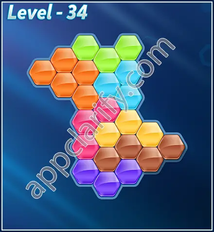Block! Hexa Puzzle Rotate 7 Holic Level 34 Solution