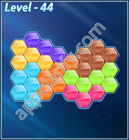 Block! Hexa Puzzle Rotate 7 Holic Level 44 Solution