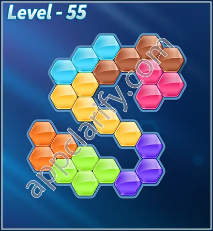 Block! Hexa Puzzle Rotate 7 Holic Level 55 Solution