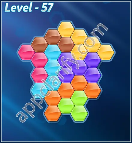 Block! Hexa Puzzle Rotate 7 Holic Level 57 Solution