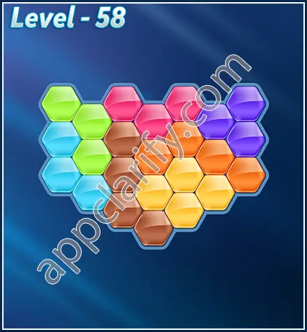 Block! Hexa Puzzle Rotate 7 Holic Level 58 Solution