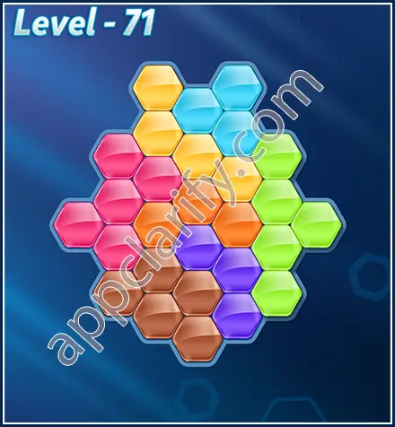 Block! Hexa Puzzle Rotate 7 Holic Level 71 Solution