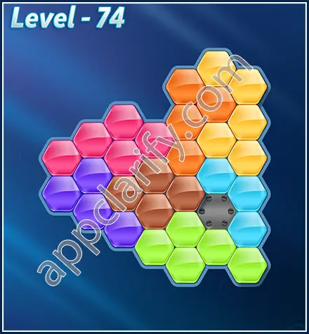 Block! Hexa Puzzle Rotate 7 Holic Level 74 Solution