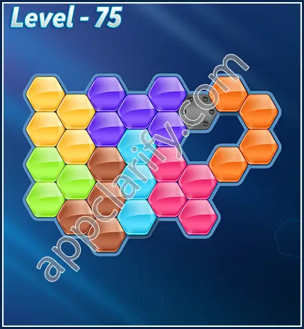 Block! Hexa Puzzle Rotate 7 Holic Level 75 Solution