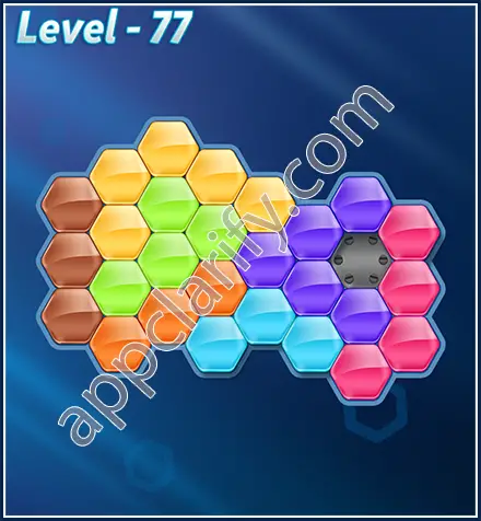 Block! Hexa Puzzle Rotate 7 Holic Level 77 Solution