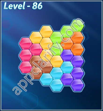Block! Hexa Puzzle Rotate 7 Holic Level 86 Solution