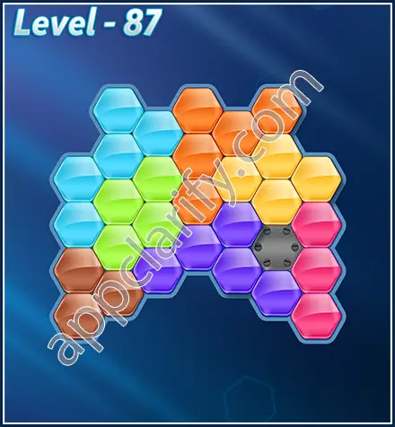 Block! Hexa Puzzle Rotate 7 Holic Level 87 Solution