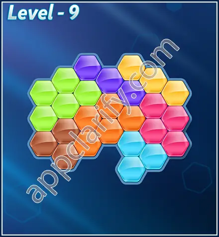 Block! Hexa Puzzle Rotate 7 Holic Level 9 Solution