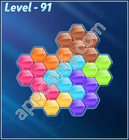 Block! Hexa Puzzle Rotate 7 Holic Level 91 Solution