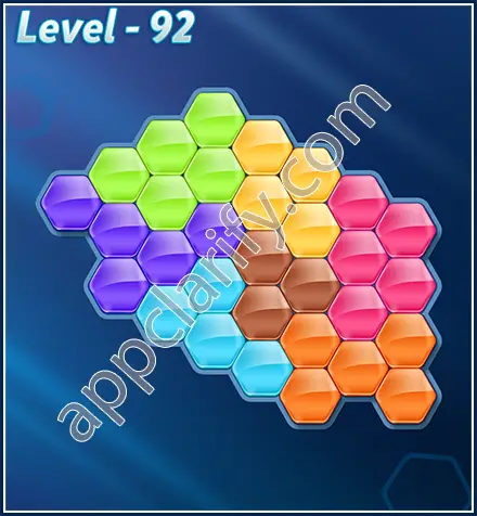Block! Hexa Puzzle Rotate 7 Holic Level 92 Solution