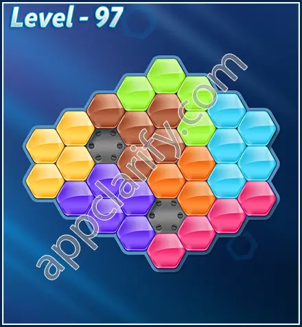Block! Hexa Puzzle Rotate 7 Holic Level 97 Solution