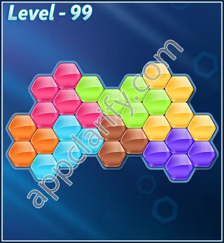 Block! Hexa Puzzle Rotate 7 Holic Level 99 Solution
