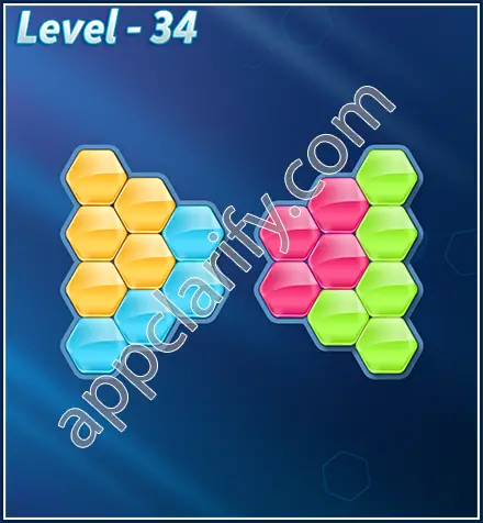 Block! Hexa Puzzle Rotate Beginner Level 34 Solution