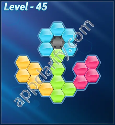 Block! Hexa Puzzle Rotate Beginner Level 45 Solution