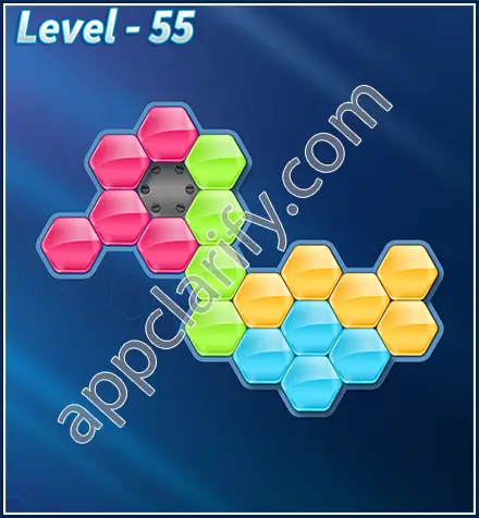 Block! Hexa Puzzle Rotate Beginner Level 55 Solution