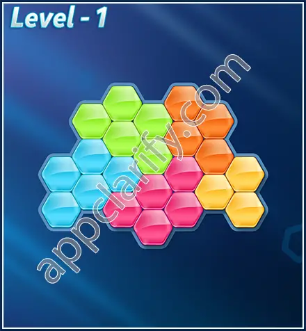 Block! Hexa Puzzle Rotate Challenger Level 1 Solution