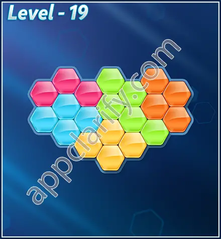 Block! Hexa Puzzle Rotate Challenger Level 19 Solution