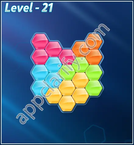 Block! Hexa Puzzle Rotate Challenger Level 21 Solution