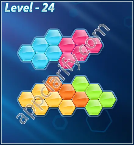 Block! Hexa Puzzle Rotate Challenger Level 24 Solution