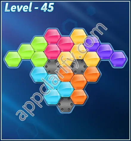 Block! Hexa Puzzle Rotate Challenger Level 45 Solution