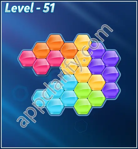 Block! Hexa Puzzle Rotate Challenger Level 51 Solution