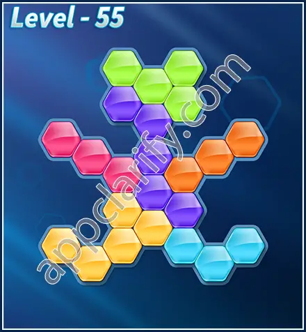 Block! Hexa Puzzle Rotate Challenger Level 55 Solution