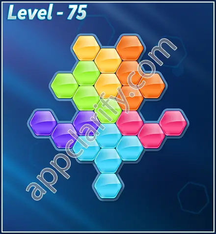 Block! Hexa Puzzle Rotate Challenger Level 75 Solution