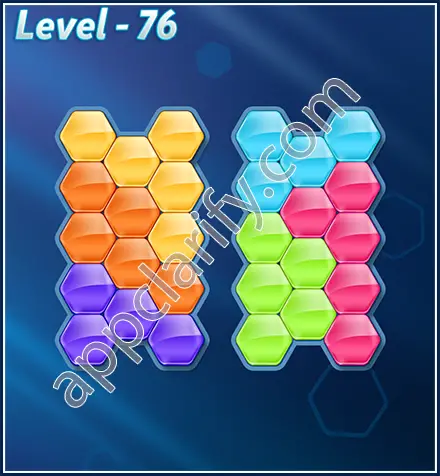 Block! Hexa Puzzle Rotate Challenger Level 76 Solution