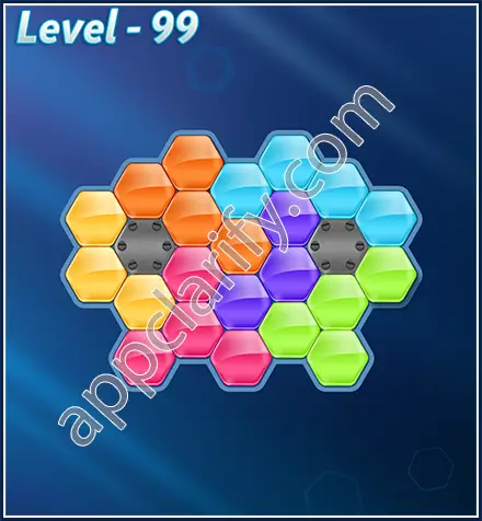 Block! Hexa Puzzle Rotate Challenger Level 99 Solution