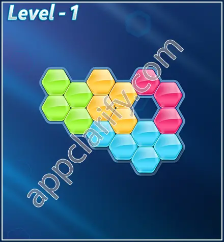 Block! Hexa Puzzle Rotate Rookie Level 1 Solution