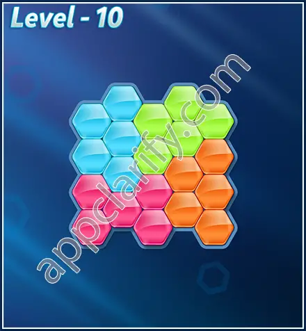 Block! Hexa Puzzle Rotate Rookie Level 10 Solution