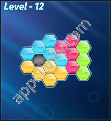 Block! Hexa Puzzle Rotate Rookie Level 12 Solution