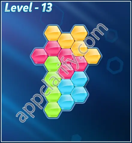 Block! Hexa Puzzle Rotate Rookie Level 13 Solution