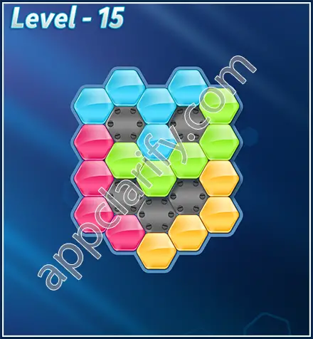 Block! Hexa Puzzle Rotate Rookie Level 15 Solution