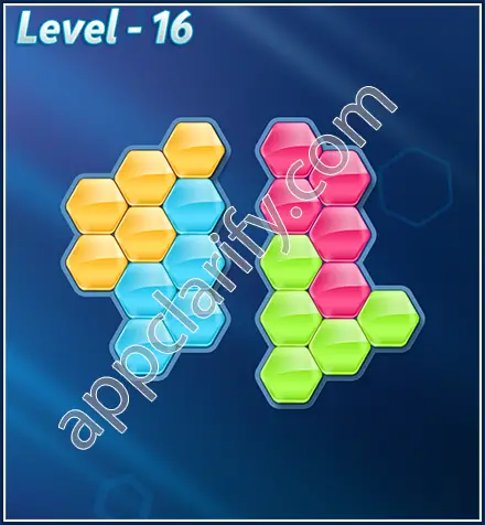 Block! Hexa Puzzle Rotate Rookie Level 16 Solution