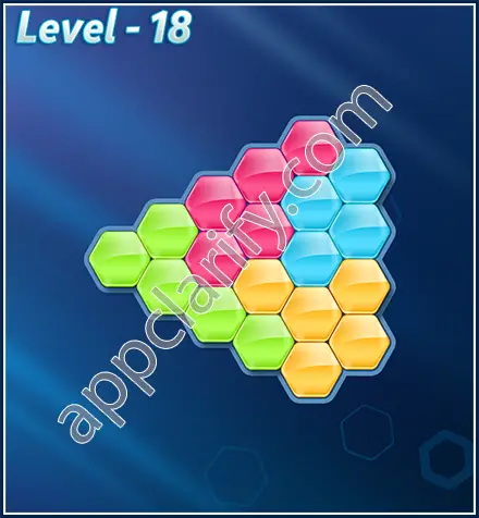 Block! Hexa Puzzle Rotate Rookie Level 18 Solution