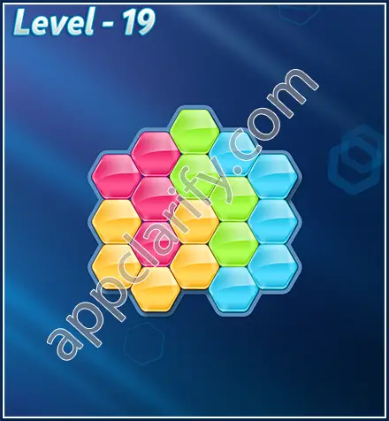 Block! Hexa Puzzle Rotate Rookie Level 19 Solution