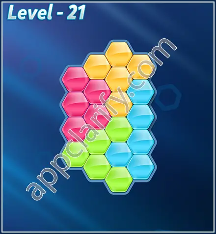 Block! Hexa Puzzle Rotate Rookie Level 21 Solution