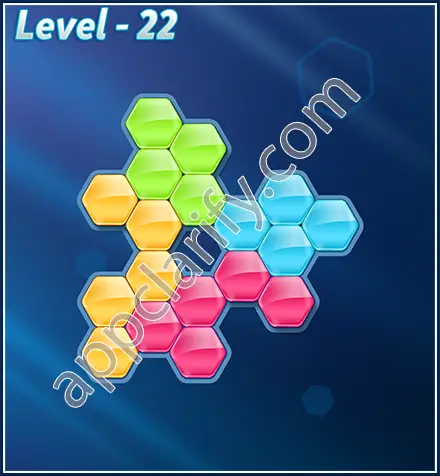 Block! Hexa Puzzle Rotate Rookie Level 22 Solution