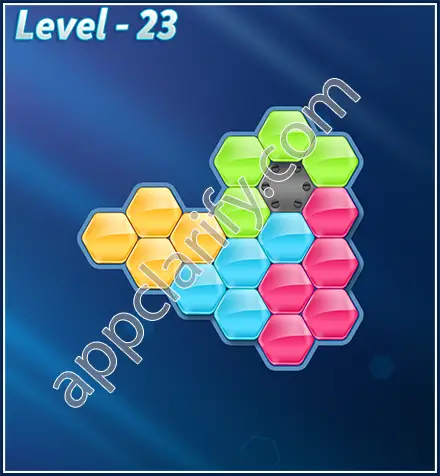 Block! Hexa Puzzle Rotate Rookie Level 23 Solution