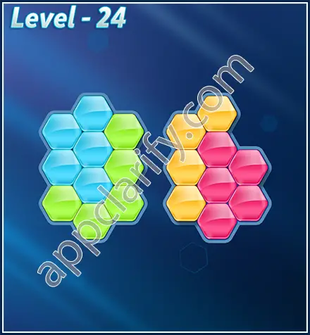 Block! Hexa Puzzle Rotate Rookie Level 24 Solution