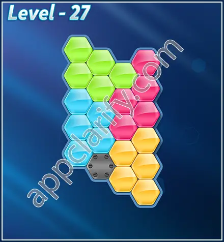Block! Hexa Puzzle Rotate Rookie Level 27 Solution
