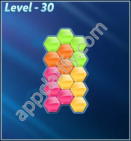 Block! Hexa Puzzle Rotate Rookie Level 30 Solution