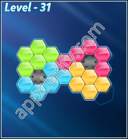 Block! Hexa Puzzle Rotate Rookie Level 31 Solution