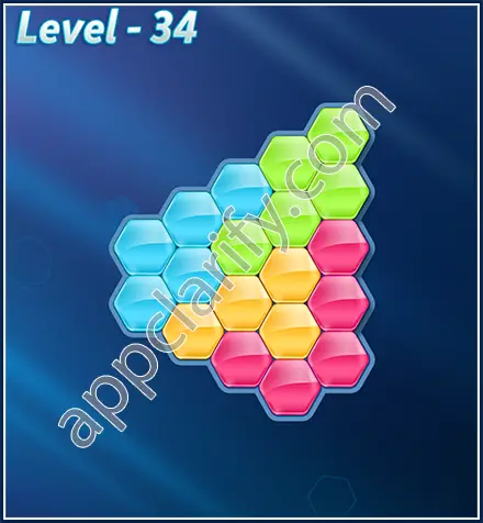 Block! Hexa Puzzle Rotate Rookie Level 34 Solution