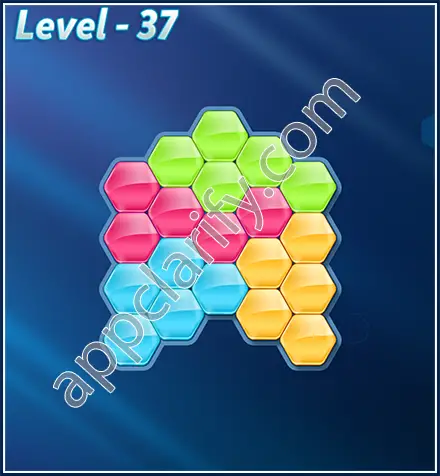 Block! Hexa Puzzle Rotate Rookie Level 37 Solution